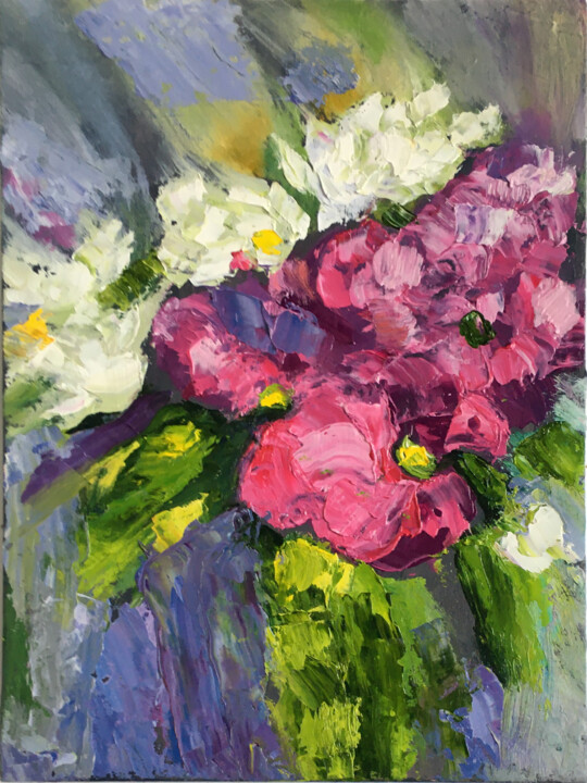 绘画 标题为“Abstract floral pai…” 由Olga Mart, 原创艺术品, 油