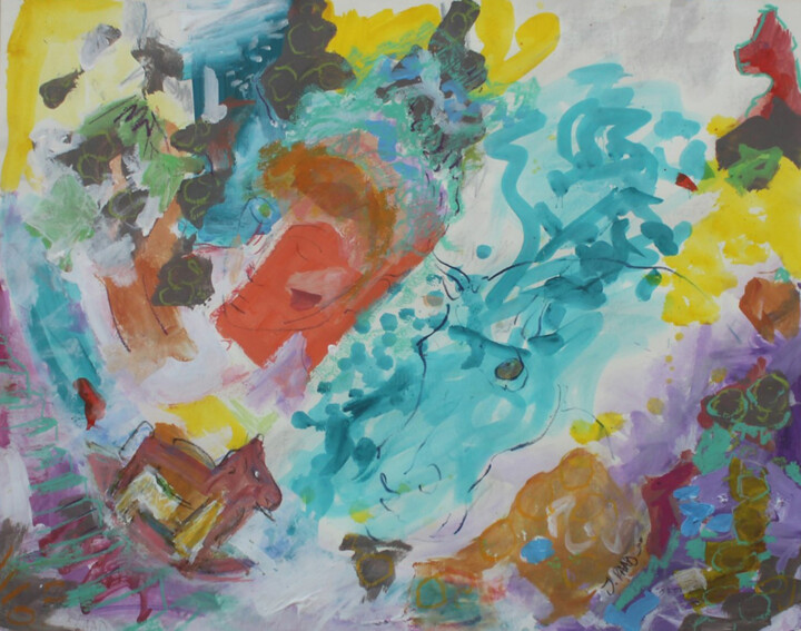 Rocking horse 绘画, 25.2x31.9 in