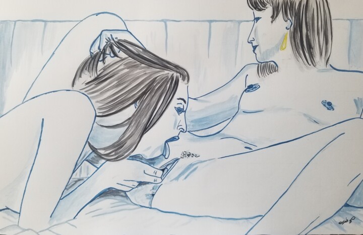 Plaisir féminin 2 绘画, 11x15.8 in