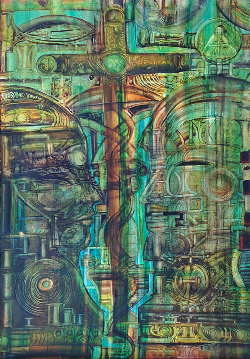 Egyptian Gods 绘画, 46.5x31.5 in