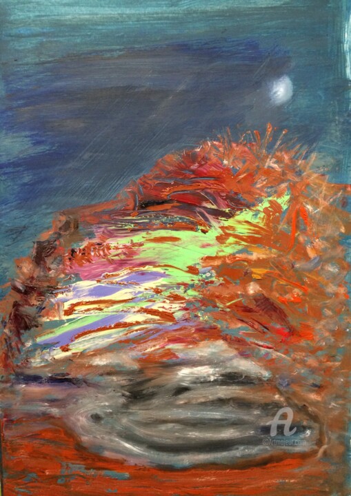 Planet Mars 绘画, 18x14 in