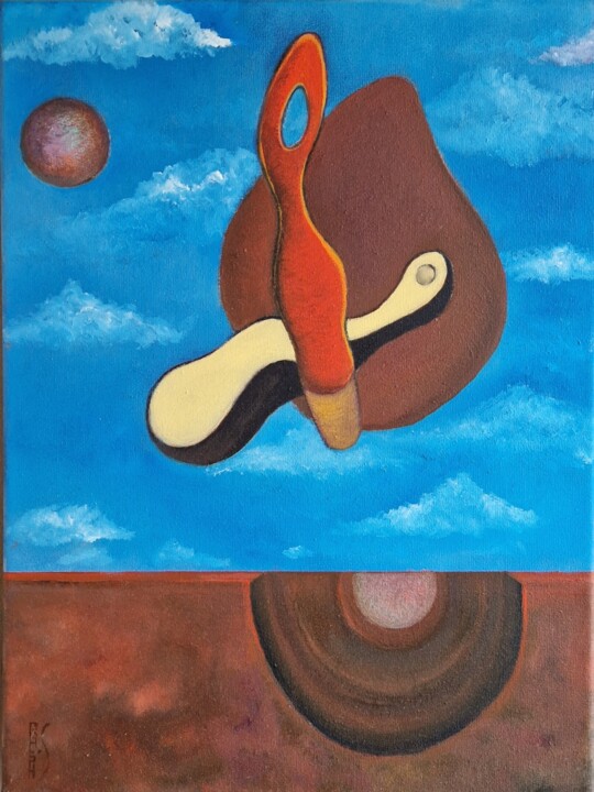 Peinture intitulée "Le Point" par Ralph.S, Œuvre d'art originale, Huile