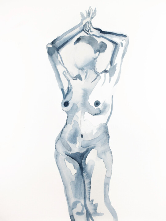Gesture Study No. 4 绘画, 12x9 in