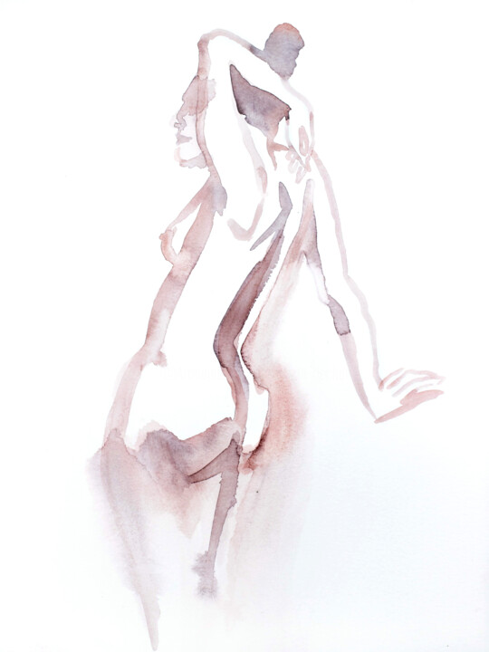 Gesture Study No. 7 绘画, 12x9 in