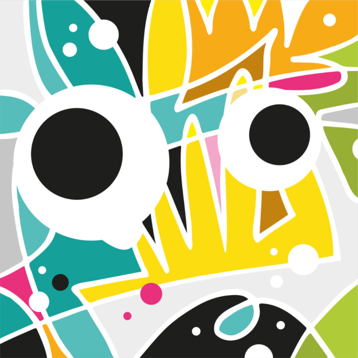 Digitale Kunst mit dem Titel "Gooofy Pooofy #2" von Koen Haarbosch, Original-Kunstwerk, 2D digitale Arbeit