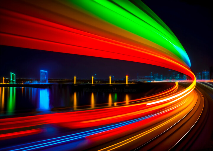 Digital Arts titled "LE PERIPHERIQUE DE…" by Blaise Lavenex, Original Artwork, AI generated image