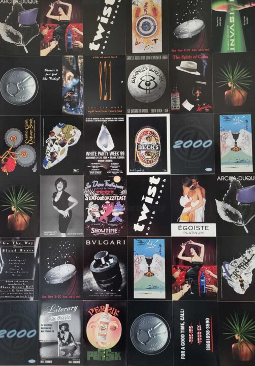 Collages intitulée "NOIR 36" par Jean Pierre Avonts-Saint-Lager, Œuvre d'art originale, Collages Monté sur Panneau de bois