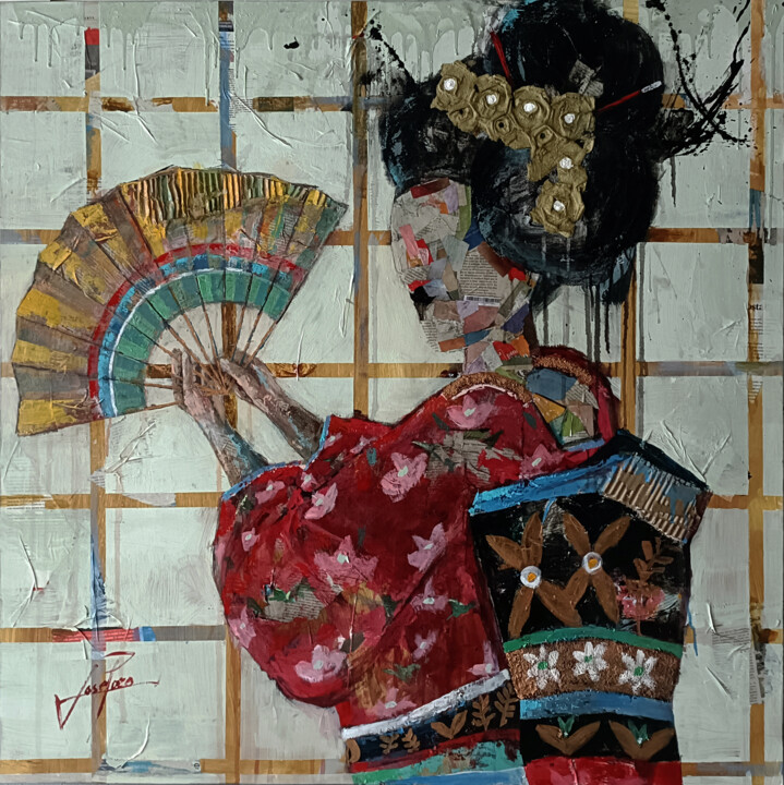 SERIE GEISHA 00079 绘画, 39.4x39.4 in