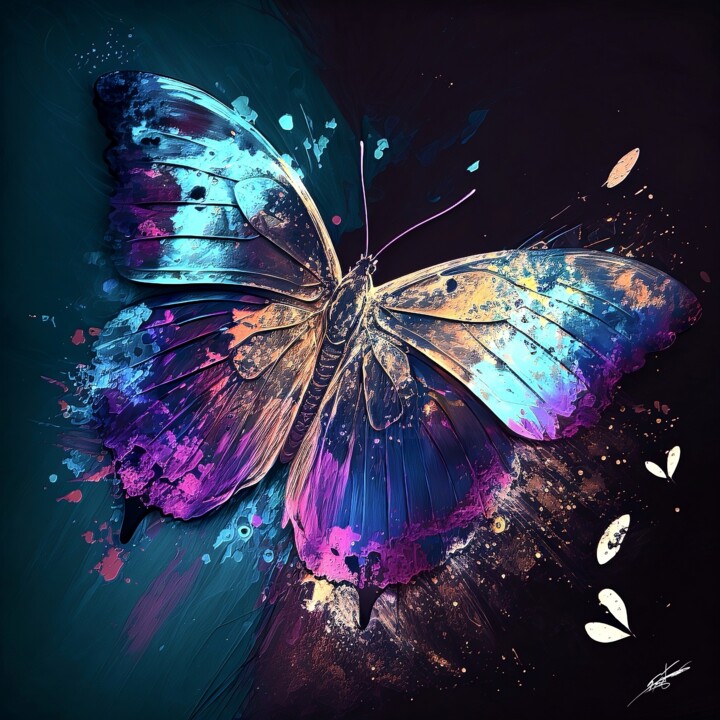 Papillon V3 数字艺术, 31.5x31.5 in