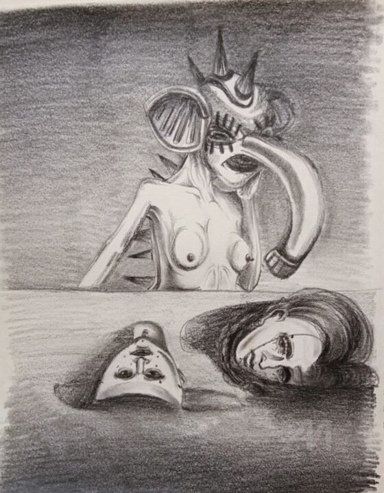 Il mio vero volto 图画, 14.6x13.8 in