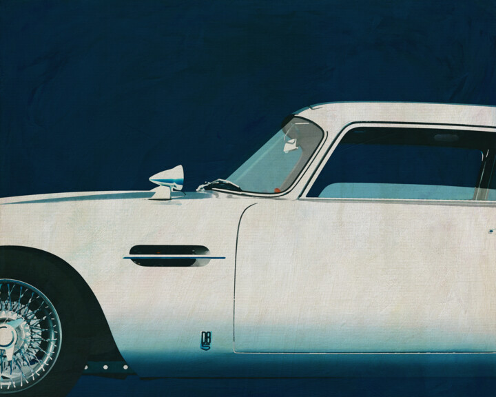 Aston Martin DB5 绘画, 57.1x70.9 in