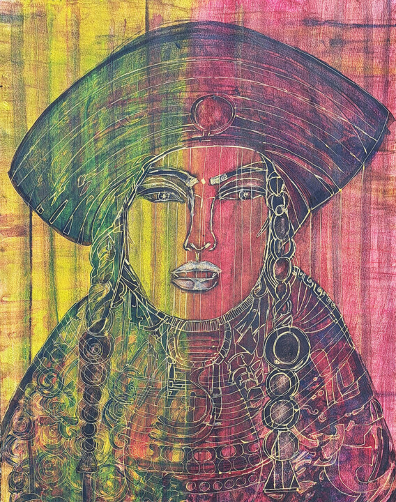 Tibet 绘画, 24.8x19.7 in