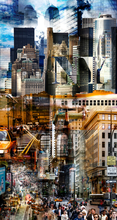 Photographie intitulée "Vertical" par Marcel Nakache, Œuvre d'art originale, Photographie manipulée Monté sur Aluminium