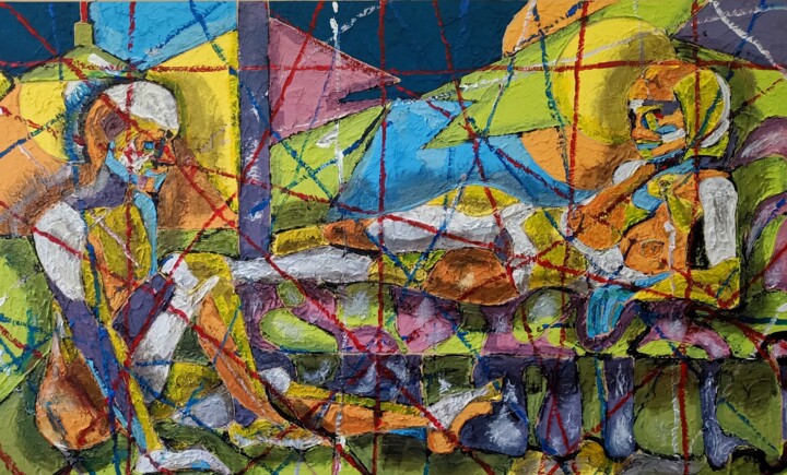 Painting titled "l'amour sans réponse" by Karel Liefooghe, Original Artwork, Acrylic