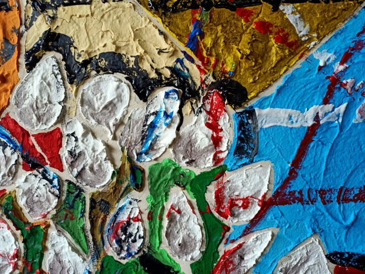Painting titled "les tulipes du pard…" by Karel Liefooghe, Original Artwork, Acrylic