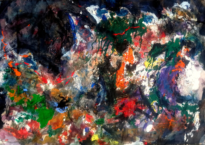 Peinture intitulée "Fragile" par Mengu, Œuvre d'art originale, Acrylique