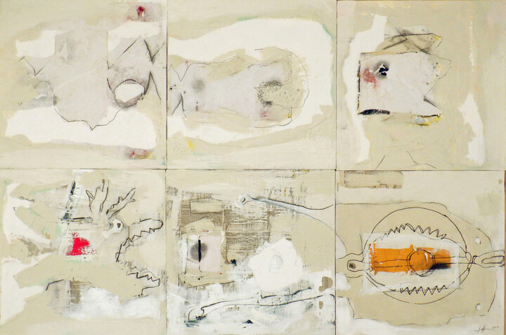 Peinture intitulée "Territoire 2" par Guy Blackburn, Œuvre d'art originale, Acrylique Monté sur Châssis en bois
