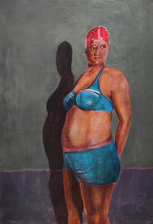 Fat Swim Silhouette 绘画, 39.4x27.6 in