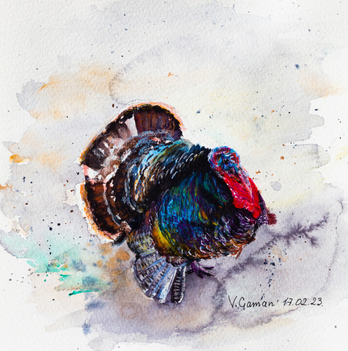 「Turkey. Watercolor.…」というタイトルの絵画 Виктория Гаманによって, オリジナルのアートワーク, 水彩画