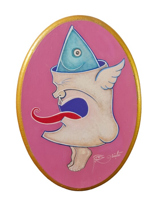 Screaming Bitch Bird II 绘画, 11x7.9 in