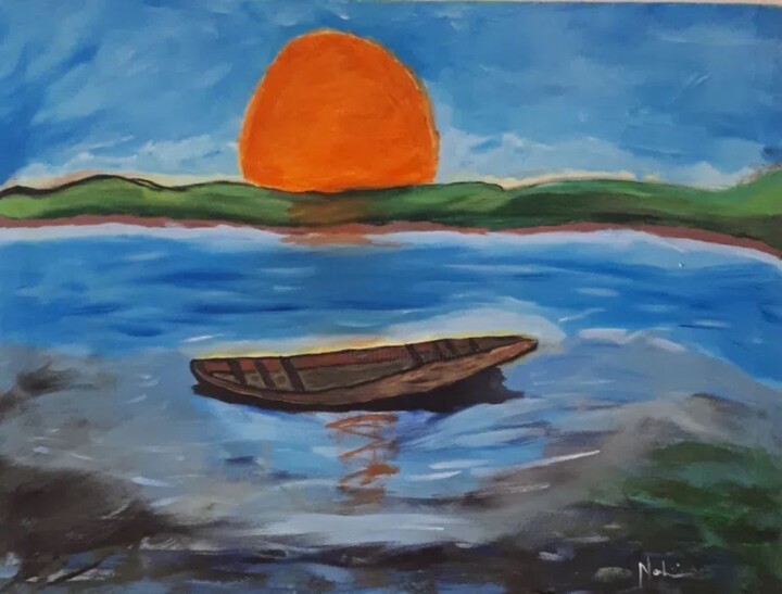 Canoa 绘画, 15.8x19.7 in