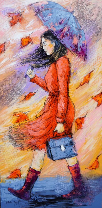 au grès du vent 绘画, 39.4x19.7 in