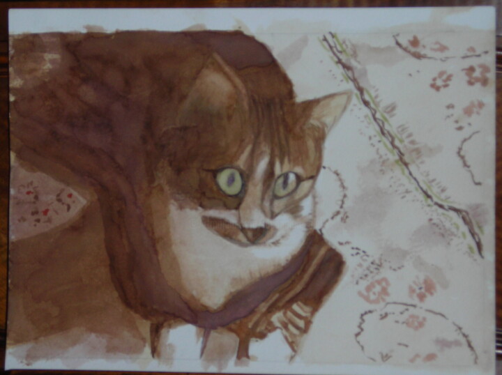 Peinture intitulée "GARY fils de BICHA" par Jacqueline Claux (Jaklinclo), Œuvre d'art originale, Aquarelle