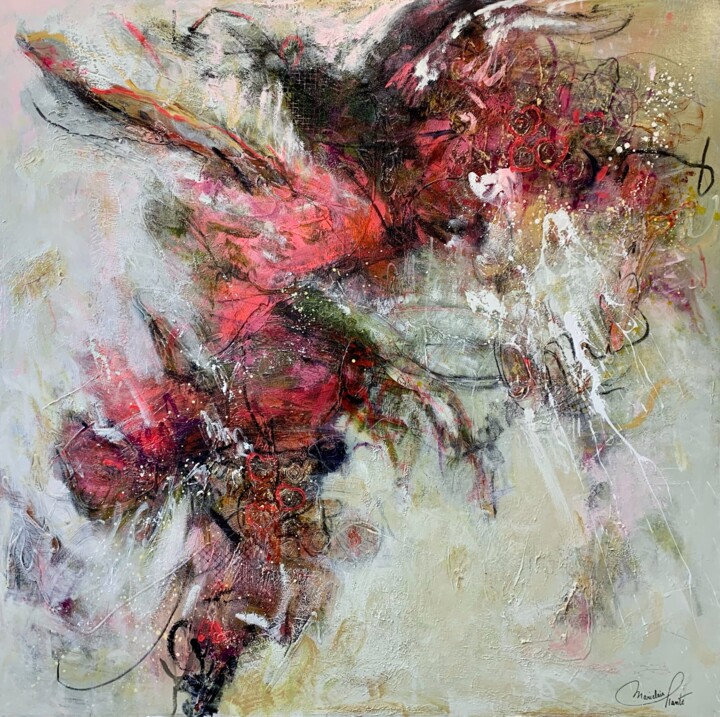 Painting titled "The Power of Love" by Mariclair Plante, Original Artwork, Acrylic
