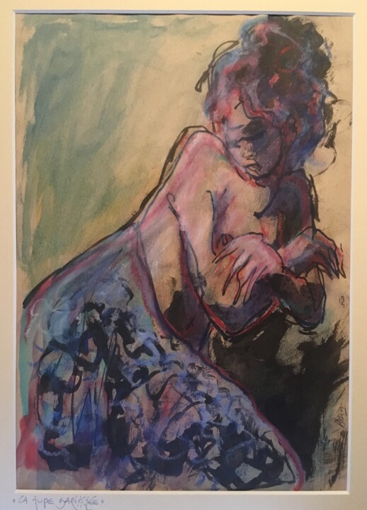 La jupe bariolée 图画, 10.6x7.5 in