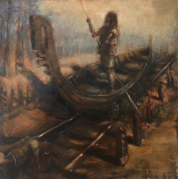 Rosette knight 绘画, 23.6x23.6 in