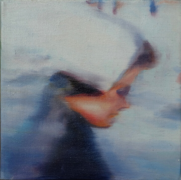 Study for skaters 绘画, 7.9x7.9 in
