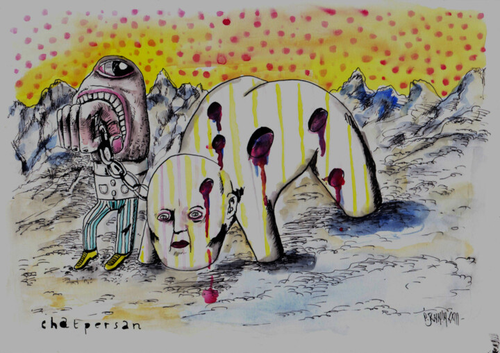 Chat Persan 图画, 8.3x11.7 in