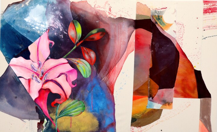 Malerei mit dem Titel "Isle of serenity" von Poonam Choudhary, Original-Kunstwerk, Acryl Auf Keilrahmen aus Holz montiert