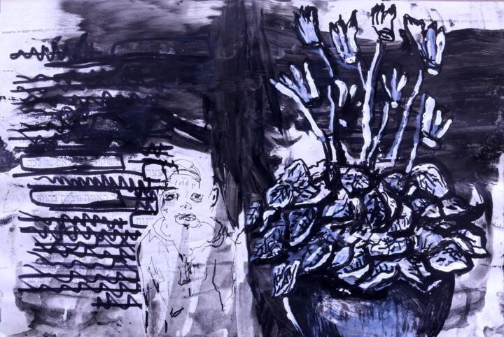 flower drawing israeli artwork modern contemporary artist 图画