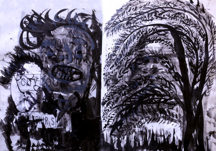 portrait drawing tree israeli modern contemporary artist 图画
