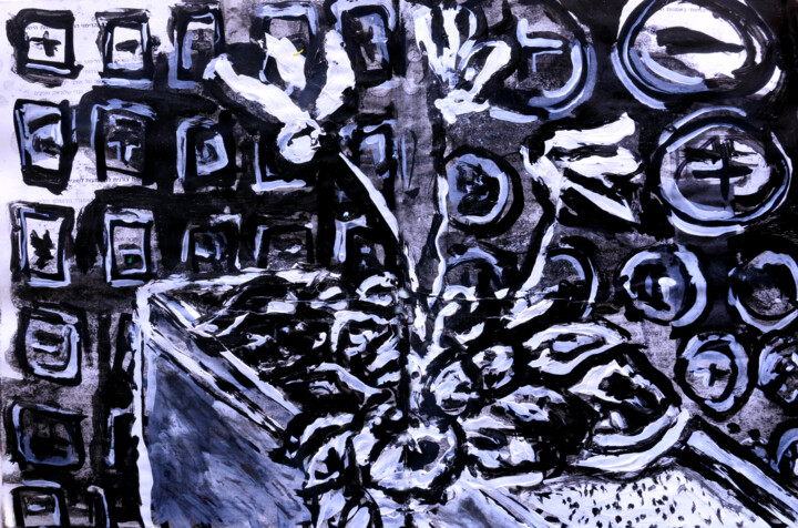 acrylic drawing papar israeli modern contemporary artist art 图画