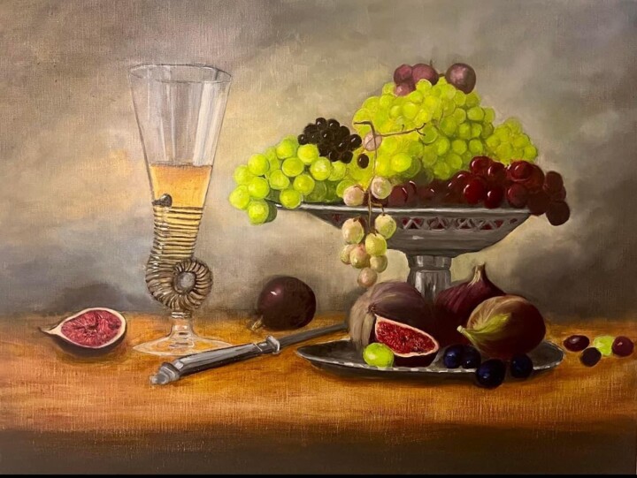 Muscat 绘画, 18.1x21.7 in