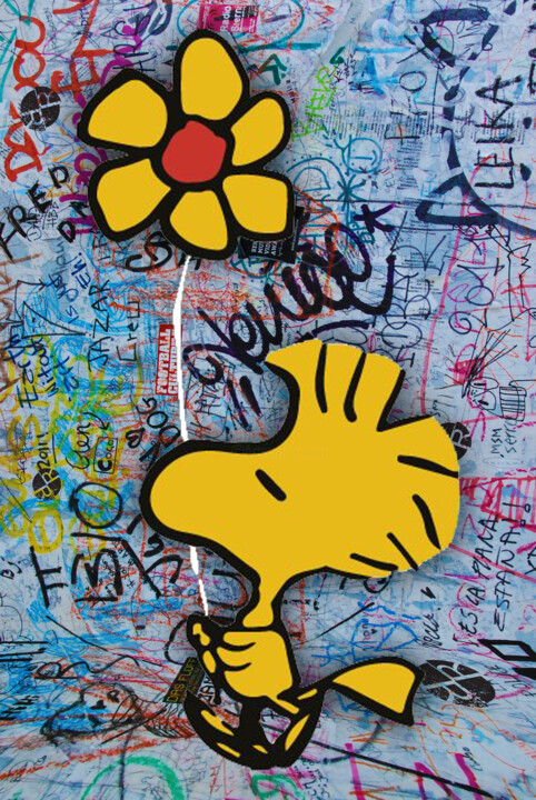 Snoopy And Woodstock Charlie Brown Peanuts 6 绘画, 20x15 in