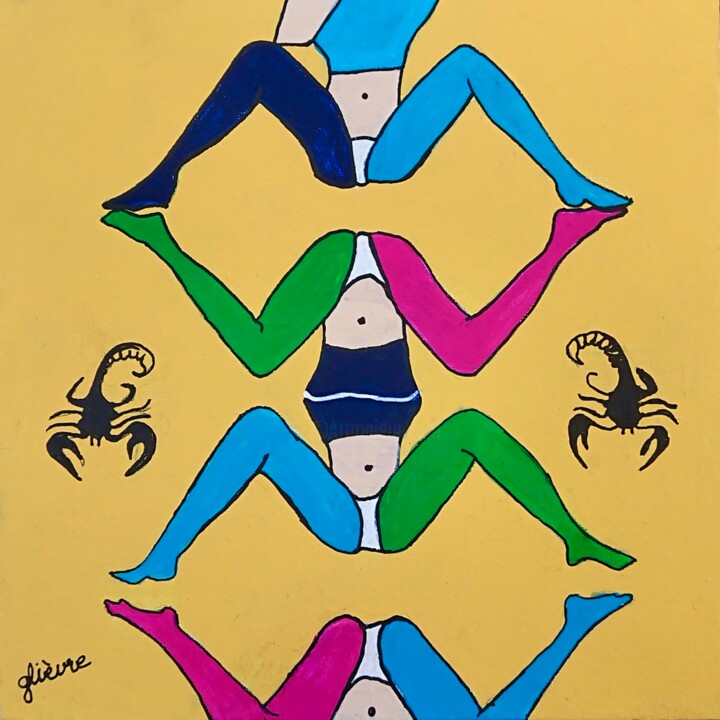 Peinture intitulée "Entrevue N°6" par Georges Lievre, Œuvre d'art originale, Acrylique