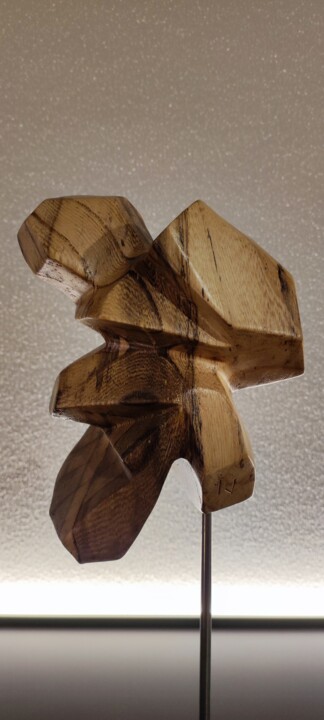 Sculptuur getiteld "SHERPA" door Ivan Fabani, Origineel Kunstwerk, Hout