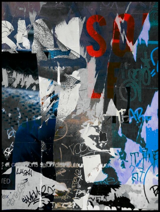 Photographie intitulée "Blue" par Borrel, Œuvre d'art originale, Photographie numérique