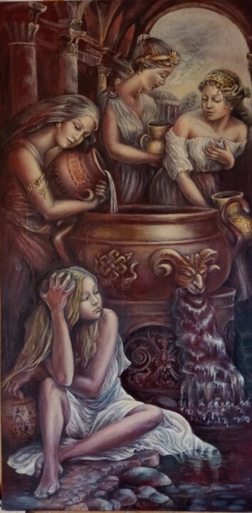 50 Daughters of King Danai 绘画, 31.5x15.8 in