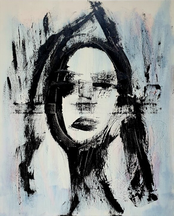 Peinture intitulée "PJH" par Julie Verhague, Œuvre d'art originale, Acrylique Monté sur Châssis en bois