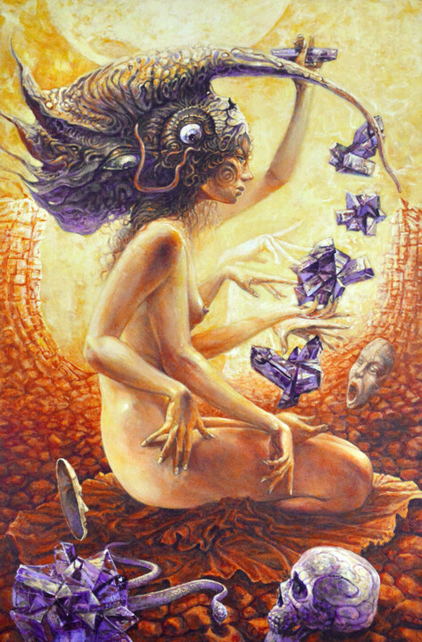 Waregena Goddess power 绘画, 35.4x23.6 in