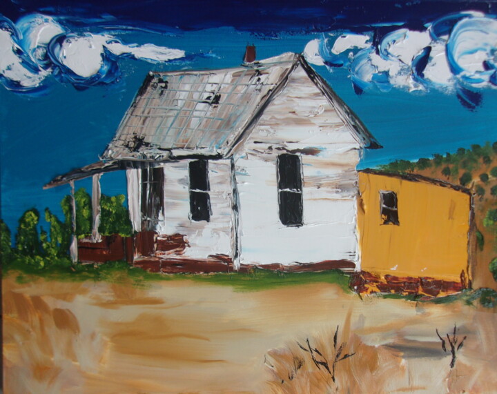 "Ghost Town Shanty" 绘画, 24x30 in