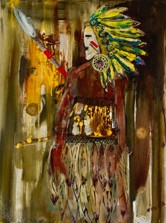 Peinture intitulée "L'Americain" par Georges Lievre, Œuvre d'art originale, Acrylique