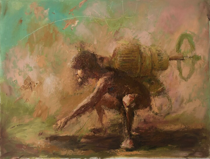 Fishing Rod 绘画, 22.1x25.6 in