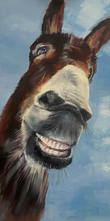 Hollywood donkey smile 绘画, 31.5x15.8 in