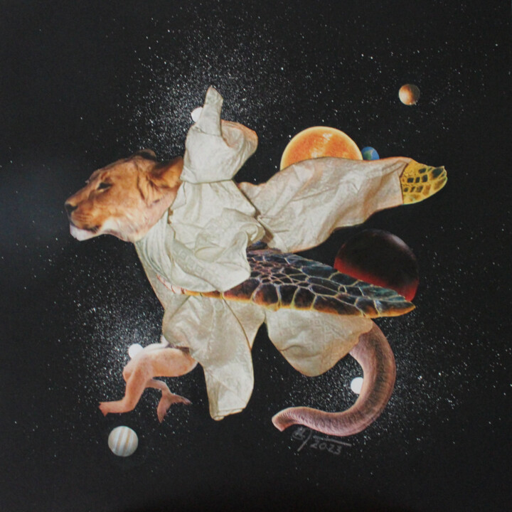 La course du centaure Collages, 7.9x7.9 in