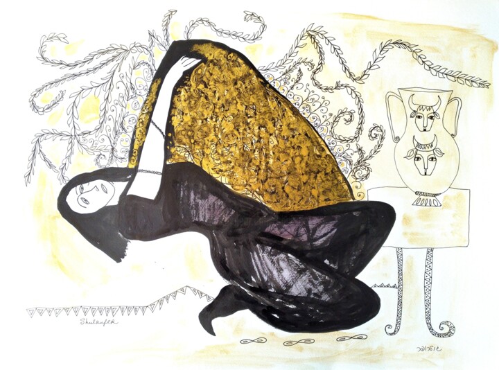 shawl dance 图画, 19.7x25.6 in